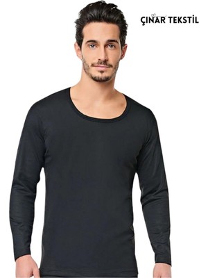 Die Grup Tutku Erkek Termal Uzun Kollu Iç Giyim Üst Siyah 2xl