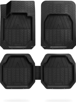 Die Grup Proalet Universal Oto Paspas Seti, 3D Derin Havuzlu, Kesilebilir, 1. Sınıf Pvc Malzeme, Kaymaz Tabanlı, Ayak Dayamalı, Neme ve Aşınmaya Dayanıklı, 5 Parça, Şaft Tüneli Dahil, Araç Paspası (Siyah)