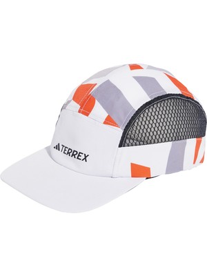 Die Grup Adidas Unisex Terrex Climacool 5panel Grafik Şapka Beyzbol Şapkası, Beyaz / Yarı Darbeli Turuncu / Siyah, M