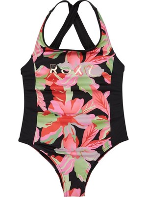 Die Grup Roxy Active Rg One Piece Kız Çocuk Mayo, 16, ERGX103207, Anthracıte The Moves Floral, Kız Çocuklar
