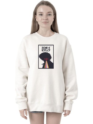 Die Grup Tshirthane See You In Space Cowboys Minimalist Anime Poster Beyaz Kadın 2ip Sweatshirt P22739S9724, S