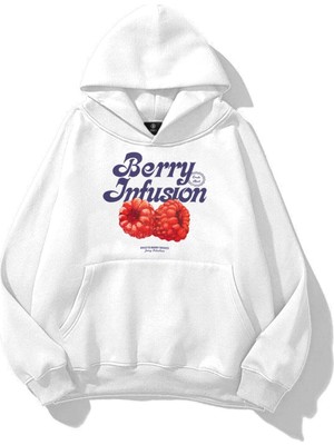 Die Grup Tarzsokak Kadın Berry Infusion Sweatshirt Beyaz, BEYAZ-132, Xl