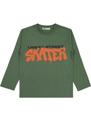 Die Grup Civil Boys Sweatshirt Km, 19K82251325W1, Koyu Haki, 9-10 Yaş