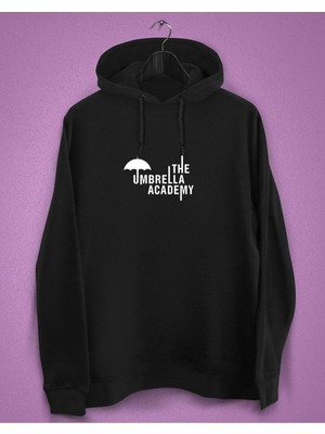 Die Grup Tarzsokak Unisex Siyah The Umbrella Academy Baskılı Sweatshirt, Siyah, Xl