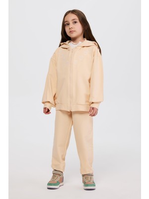 Die Grup Kız Çocuk Fermuarlı Somon Sweatshirt 9 Yaş (134 Cm)