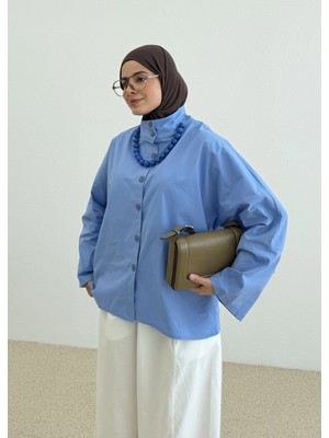 Moda Aksa 5528 Mavi Premium Gömlek