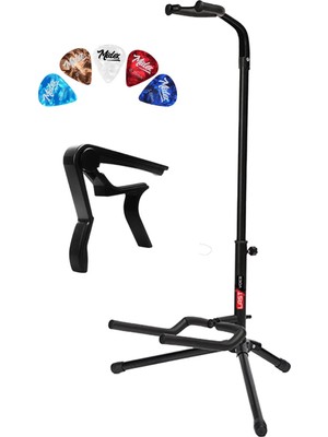 Die Grup Lastvoice GTR-01C Gitar Standı Sehpası + Capo + Pena Paketi
