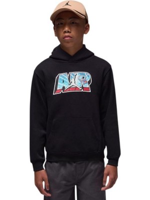 Die Grup Nike Jordan Jdb Air Postcard Po-Hoodie Erkek Çocuk Sweatshirt 95F160 95F160-023, 8-10 Yaş