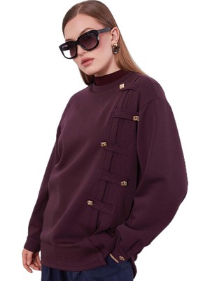 Die Grup Bordo Örgü Detay Model Sweat