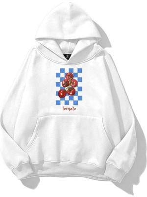 Die Grup Tarzsokak Kadın Tomato Picnic Sweatshirt Beyaz, BEYAZ-141, Xl