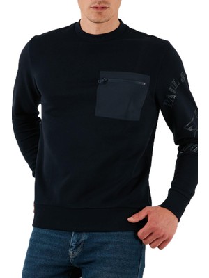 Die Grup Paul & Shark Cep Detaylı Bisiklet Yaka% 100 Pamuk Regular Fit Sweat Erkek Sweat 12311821 013