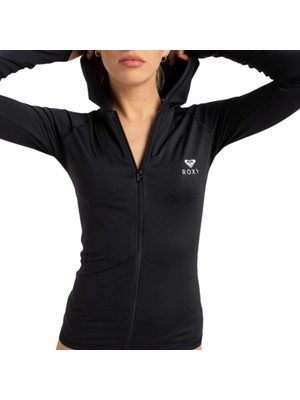 Die Grup Roxy New Essentials Fermuarlı Kapüşonlu Sweatshirt, S, New Essentials, Anthracıte, Kadın