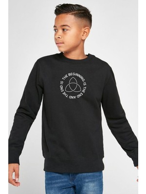 Die Grup Tshirthane Dark The Beginning Siyah Çocuk 2ip Sweatshirt P24089S7383, 9-10 Yaş