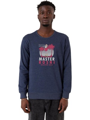 Die Grup Tshirthane Dragon Ball Z Anime Master Roshi Ho!! Indigo Erkek 2ip Sweatshirt P24158S4937, L