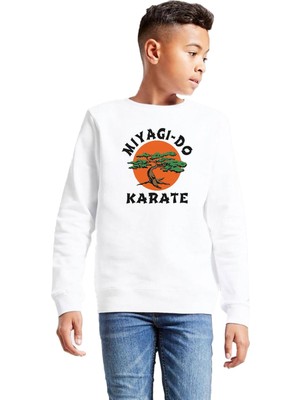 Die Grup Tshirthane Cobra Kai Miyagi Do Karate Beyaz Çocuk 2ip Sweatshirt P20617S4004, 13-14 Yaş