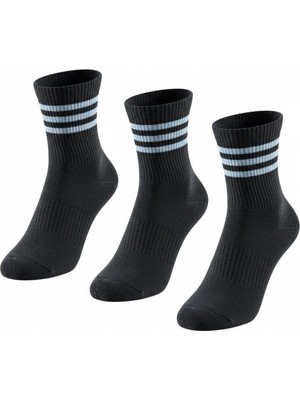 Die Grup Plus Scorpion Unisex Tenis Çorabı 3’lü Set – Pamuklu, Nefes Alabilir, Günlük & Spor Kullanımına Uygun Siyah Çorap - Siyah 36-40
