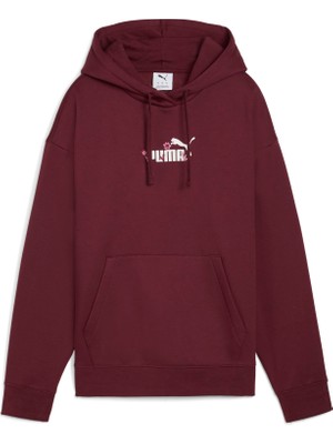 Die Grup Puma Kadın Ess Nature 2.0 Hoodie Sweatshirt Ruby Shimmer M