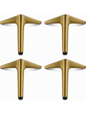 Die Grup Aydos 4 Adet 15 cm Mat Antik Sarı Metal Mobilya Ayağı Modern Tasarım Koltuk Dolap Ayağı