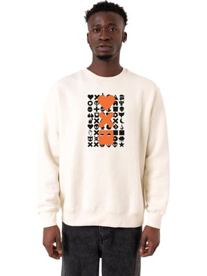 Die Grup Tshirthane Love Death Robots Orange Ekru Erkek 2ip Sweatshirt P21866S1777, Xs