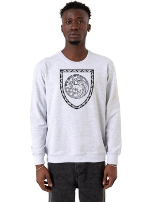 Die Grup Tshirthane House Of The Dragon Targaryen Amblem Karmelanj Erkek 2ip Sweatshirt P21384S8021, M