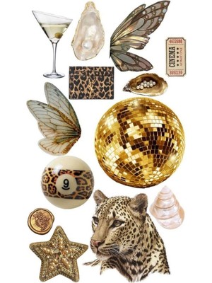 Die Grup Ms Major Selection Golden Girl Leopar Temalı Laptop Tablet Telefon Ajanda Bullet Journal Sticker-Suya Dayanıklı Etiket
