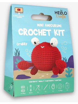Die Grup Hello Easy Tığ Işi Amigurumi Kitleri Crabby
