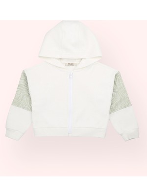 Die Grup Kız Bebek Fermuarlı Ekru Sweatshirt 4 Yaş (104 Cm)