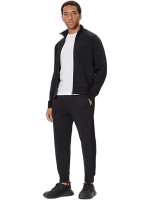 Die Grup Boss Erkek Tracksuit Set Regular Fit Eşofman Takımı Streç Pamuktan Çizgili Eklemeli, Siyah, Xl