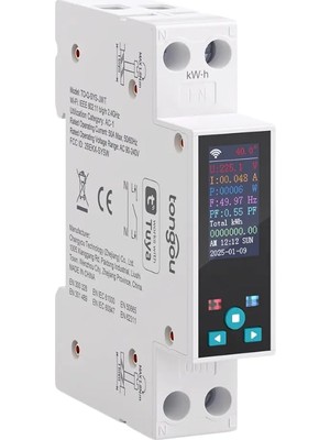 Die Grup Wifi 50 Amper Ekranlı Enerji Ölçer Akıllı Sigorta (Tuya, Smart Life, Home Assistant Uyumlu)