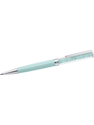 Die Grup Swarovski Crystalline Tükenmez Kalem, Açık Yeşil, Krom Kaplama Kalem, Asil Swarovski Kristalleri ile