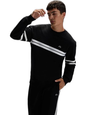 Die Grup Ellesse Pamuklu Regular Fit Bisiklet Yaka Şerit Detaylı Sweat Erkek Sweat EM618