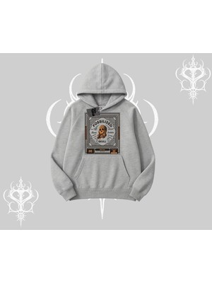 Die Grup Tarzsokak Kapşonlu Sweatshirt Fossilized Skull Underground Archive, Gri, L