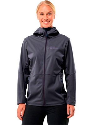 Die Grup Jack Wolfskın Feldberg Hoody W Kadın Softshell, Graphite, L
