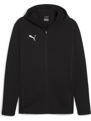 Die Grup Puma Teamfınal Casuals Hooded Jkt Erkek Eşofman Üstü Puma Black-Puma Silver Xl