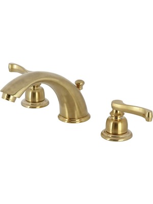 Die Grup Kingston Brass KB8967FL 20,3 cm Yaygın Lavabo Musluğu, Perakende Açma, Fırçalanmış Nikel/cilalı Krom, 12,7 cm Çıkış Erişimi