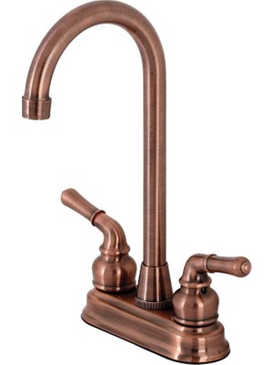 Die Grup Kingston Brass KB496 Magellan Bar Musluk, Antik Bakır, 2,75 x 2,75 x 2,13