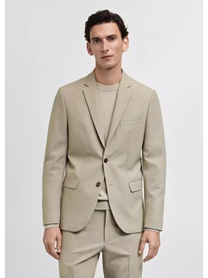Mango Streç Kumaştan Süper Dar Kesim Blazer Ceket