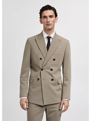 Mango Slim Fit Monaco Kruvaze Blazer Ceket