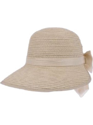 Amora Fancy Clothing Suyutti Y26728-04-012 Kadın Cırtlı Hasır Şapka