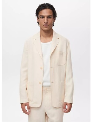 Mango Lyocell Keten Karışımı Blazer Ceket