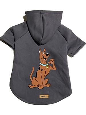 Esranın Dünyası Kapişonlu Polar Sweatshirt Köpek ve Kedi Kıyafeti & Elbisesi - Antrasit Scooby Doo M Beden