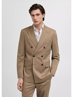 Mango Slim Fit Monaco Kruvaze Blazer Ceket