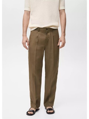 MANGO Man %100 keten pensli pantolon