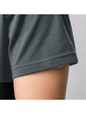 Wakha Minimalist Limon Dilimleri Baskı Tişört - Füme