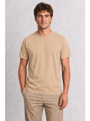 Wakha Modern Streetwear Üzüm Baskı Tişört - Krem