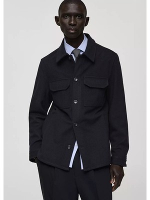 Mango Flanel Yün Karışımlı Gömlek Ceket