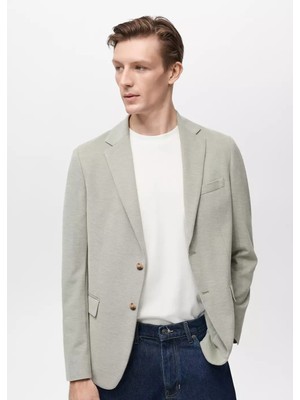 Mango Verner Dar Kesim Pamuklu Blazer Ceket
