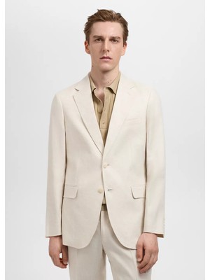 Mango Amalfi %100 Keten Slim Fit Blazer Ceketi