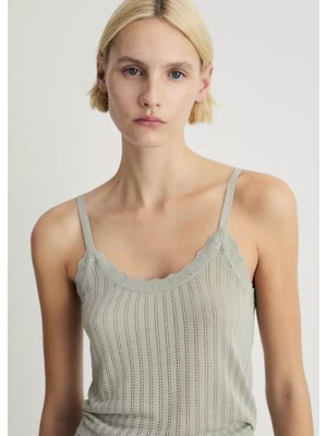 Mango Ajur Örgü Detaylı Pijama Üstü