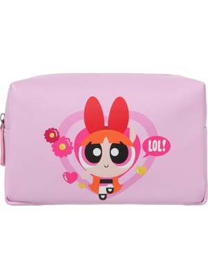 Lisanslı Powerpuff Girls Kare Kozmetik Çantası - Blossom